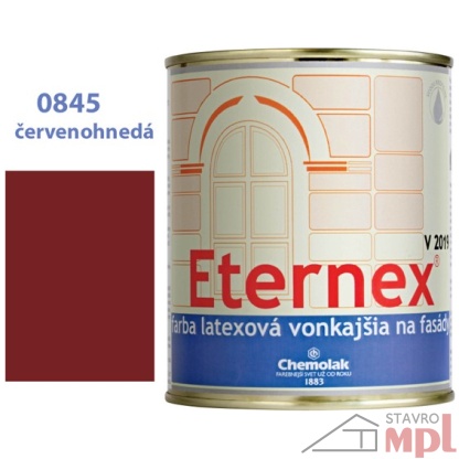 chemolak eternex cervenohedy 0845 v 2019 latexova fasadna farba 08kg