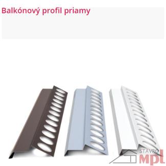 balkónový profil priamy od výrobcu Excel mix, balkonovy profil, cena balkonovy profil priamy, balkónový profil s okapničkou, okapova lišta na balkon