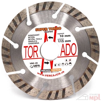 VRC Pro Tornado diamantový kotúč Super Turbo 5558115, 115mm, upínanie 22.2mm