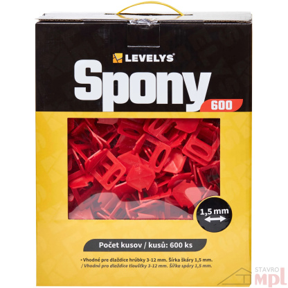 LEVELYS Spony 1,5mm 3-12mm balenie 600ks SP1601.5