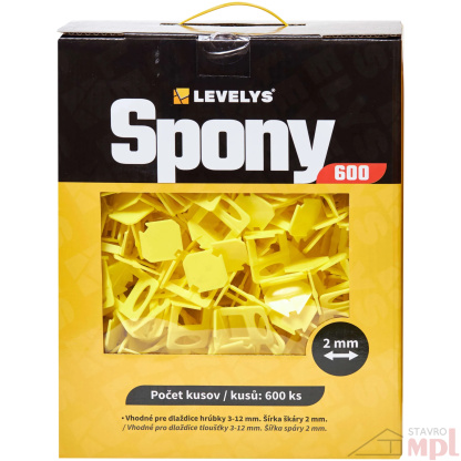 LEVELYS Spony 2mm 3-12mm 600ks balenie SP1602
