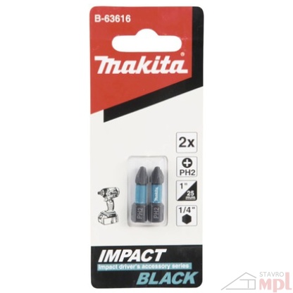 Bit Makita PH2-25mm 2ks Impact black B-63616