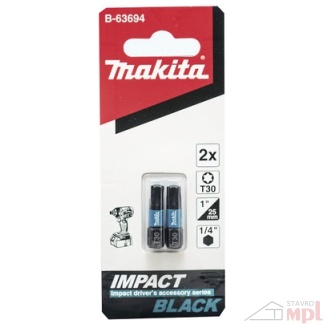 BIT IMPACT BLACK1/4 25mm 2KS T30 Makita B-63694