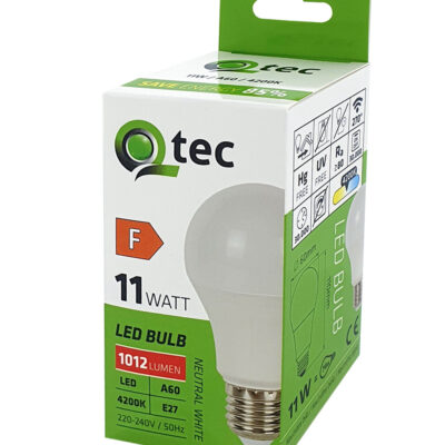 LED žiarovka QTEC 11W E27/4200k A60 N