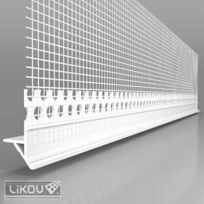 PVC ukončovacia lišta s okapnicou LE-LTD 125/2500/VERTEX
