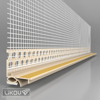 PVCLS2‑FLEX COLOR lišta okenná začisťovacia 2D – RAL 1015 Slonová kosť
