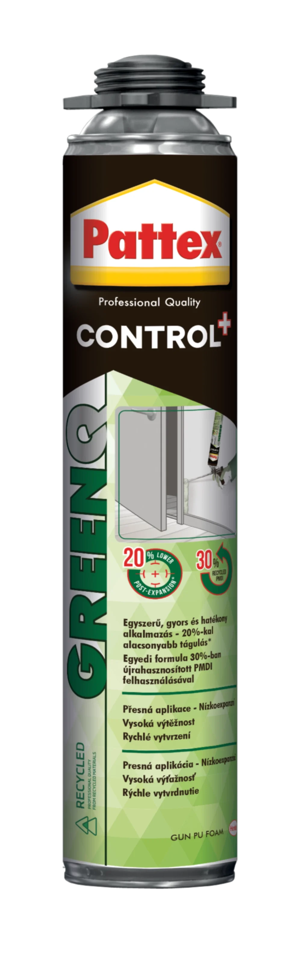 PATTEX GreenQ pištoľová ekologická PU pena 750 ml