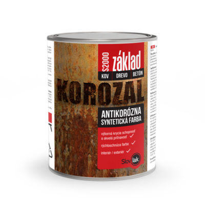 Farba základná antikorózna syntetická Slovlak Korozal S 2000 1 kg